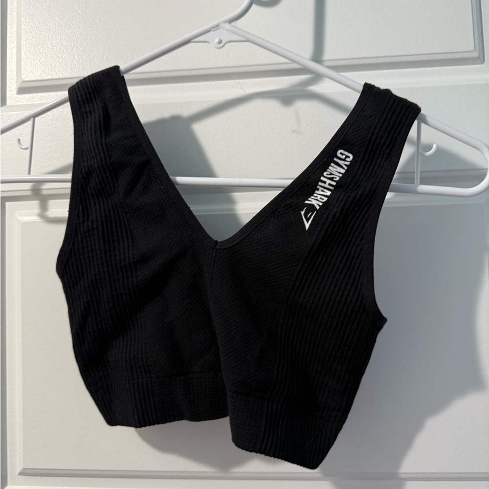 Gymshark Black V-Neck Sports Bra